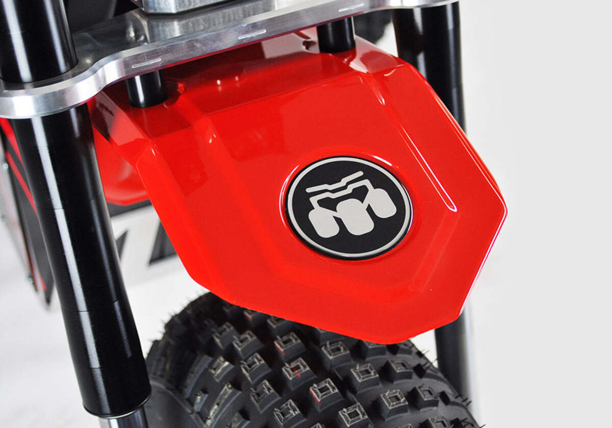 Mini RCR T3 Three Wheeler Electric Bike Red W/ Red Fenders