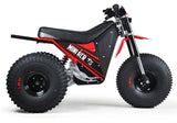 Mini RCR T3 Three Wheeler Electric Bike Red W/ Red Fenders
