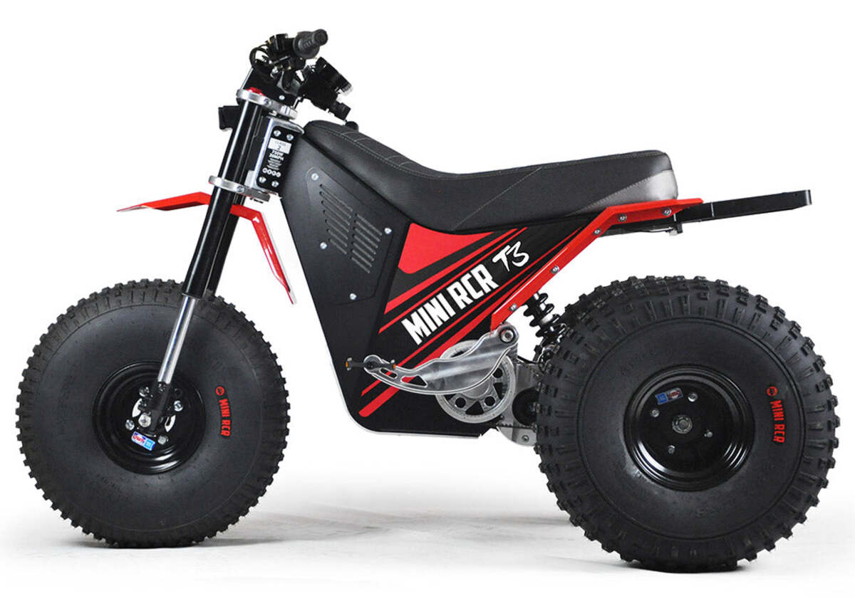 Mini RCR T3 Three Wheeler Electric Bike Red W/ Red Fenders
