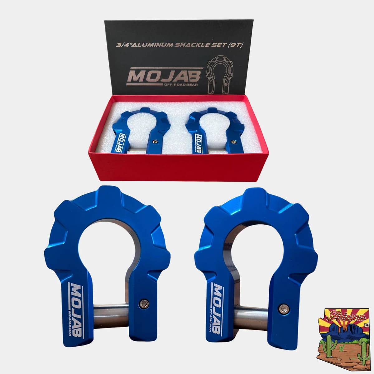 Mojab Off-Road 3/4'' Extreme Duty Aluminum D-Shackle Set - 9T