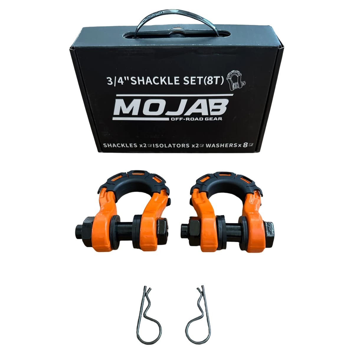 Mojab Off-Road 3/4” Forged 8T Steel D-Shackle Set
