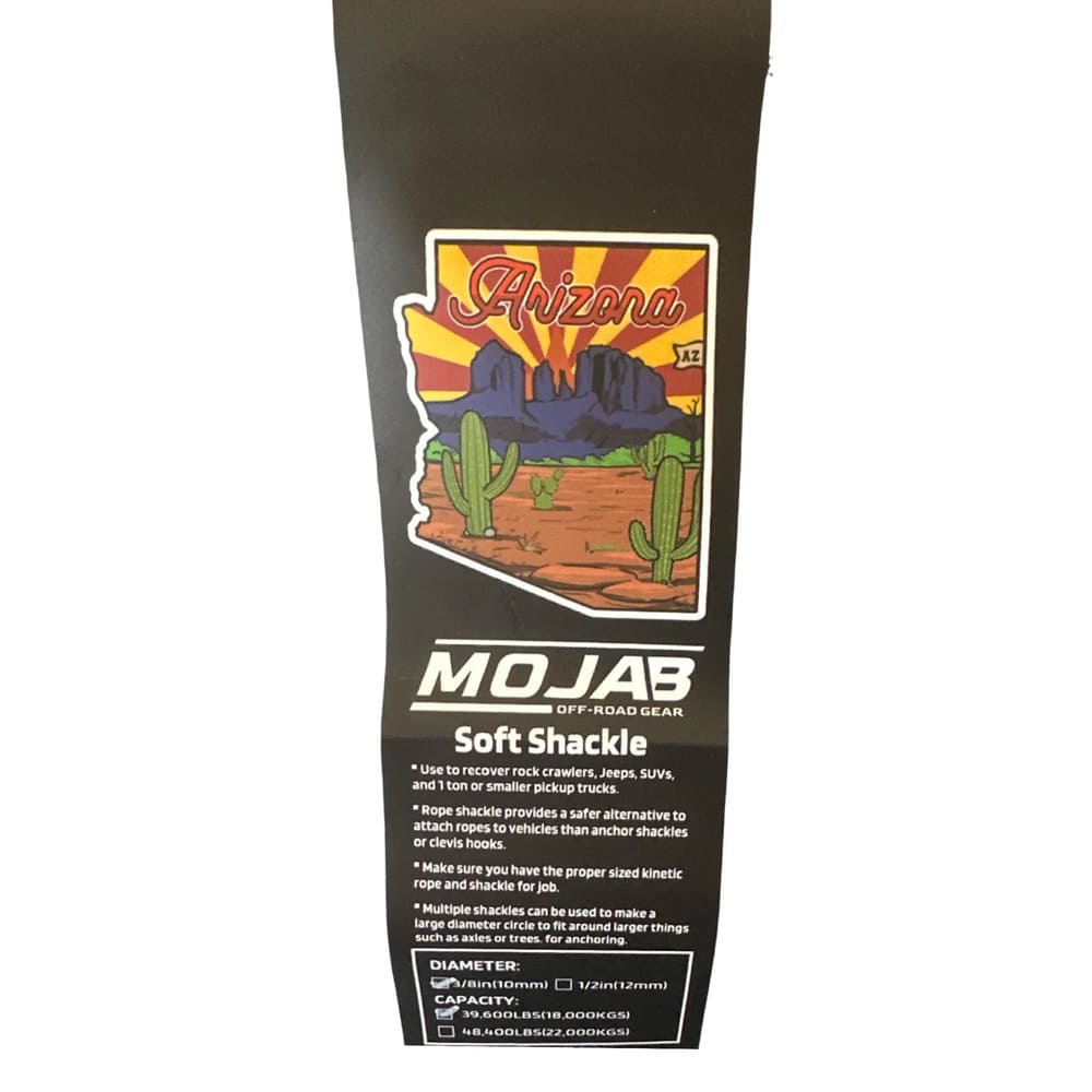 Mojab Off-Road 3/8'' x 22” Set of 2 Soft Shackles with sleeve and bag