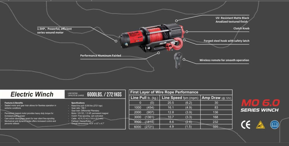 Mojab Off-Road MO6.0 Series Electric Winch