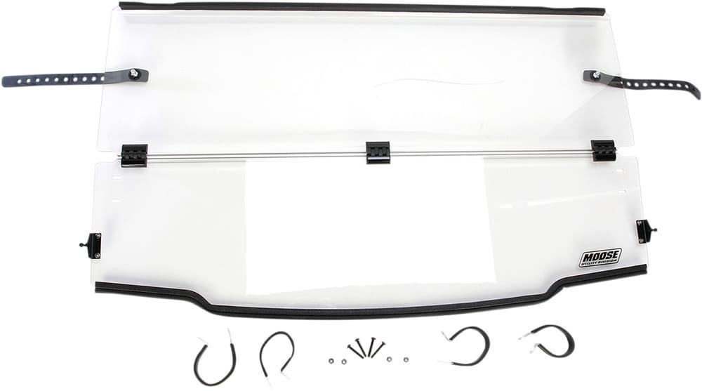 Moose Utility '15-'19 Polaris Ranger EV Polished Full Folding Windshield - Clear