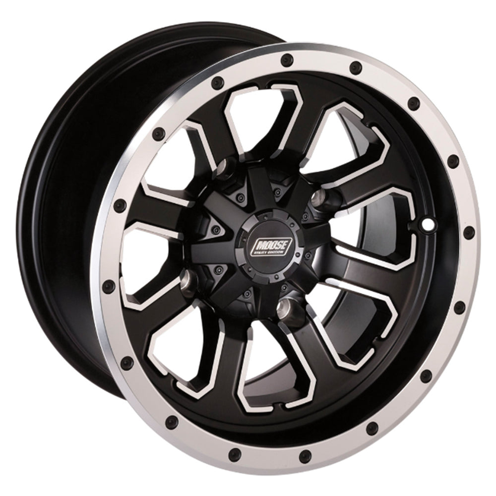 Moose Utility 548X Beadlock Wheel - Matte Black/Machined
