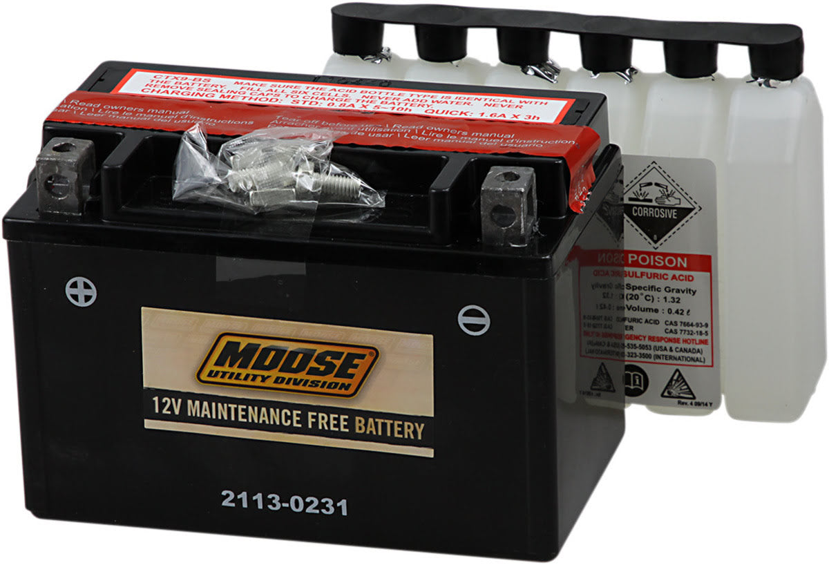 Moose Utility AGM Maintenance Free Battery - YTX9-BS