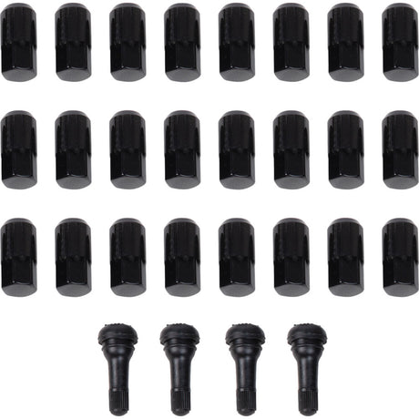 Moose Utility Black Tapered Wheel Lug Nuts w/ Valve Stems - 12 mm x 1.50