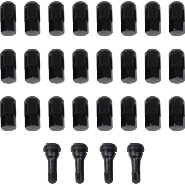 Moose Utility Black Tapered Wheel Lug Nuts w/ Valve Stems - 12 mm x 1.50
