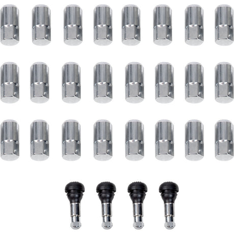 Moose Utility Chrome Tapered Wheel Lug Nuts w/ Valve Stems - 12 mm x 1.50