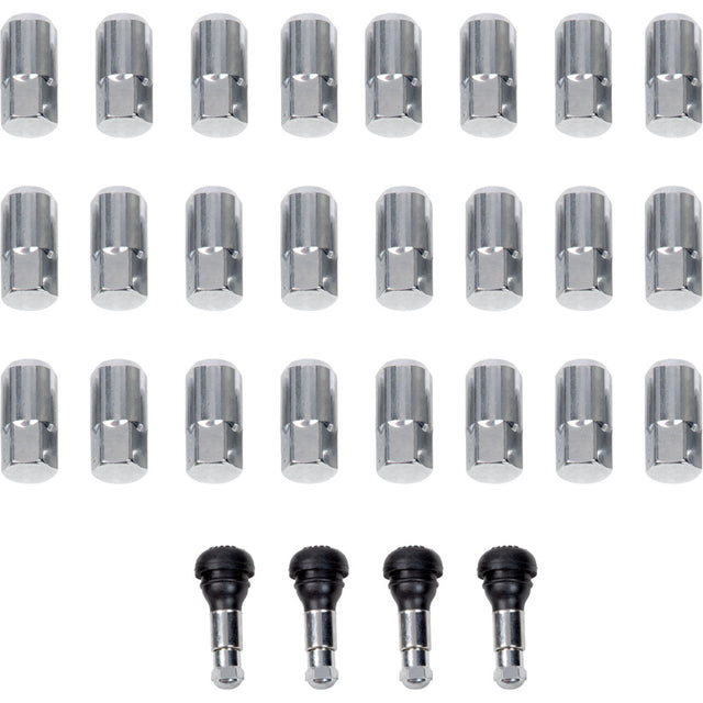 Moose Utility Chrome Tapered Wheel Lug Nuts w/ Valve Stems - 12 mm x 1.50