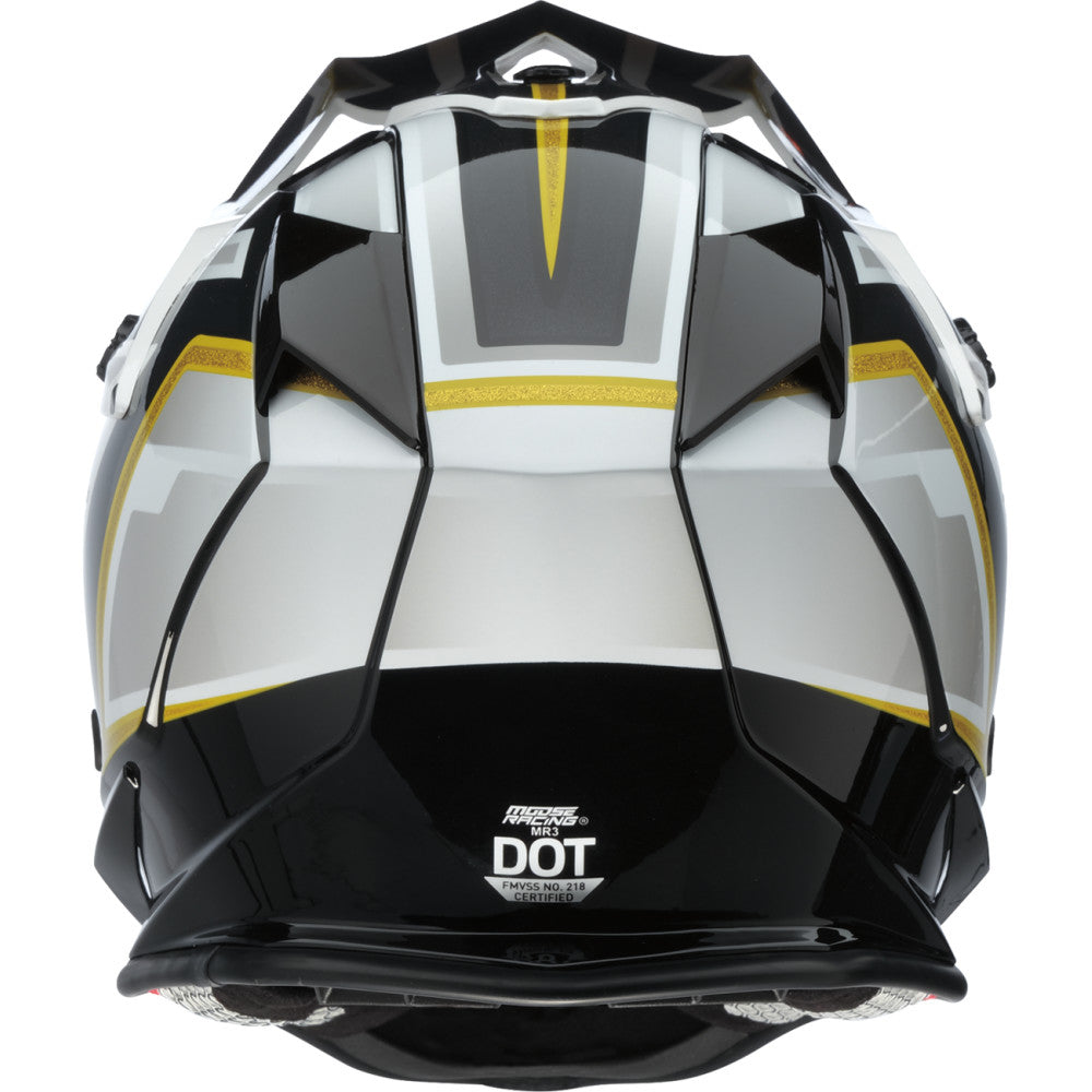 Moose Utility Medium MR3 F.A.F. Helmet - White/Black/Gold