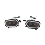 Moose Utility Polaris RZR 900 UTV LED Headlight w/ Wiring Adapter Harness - Black