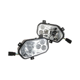 Moose Utility Polaris RZR 800/900 UTV LED Headlight w/ Wiring Adapter Harness - Clear