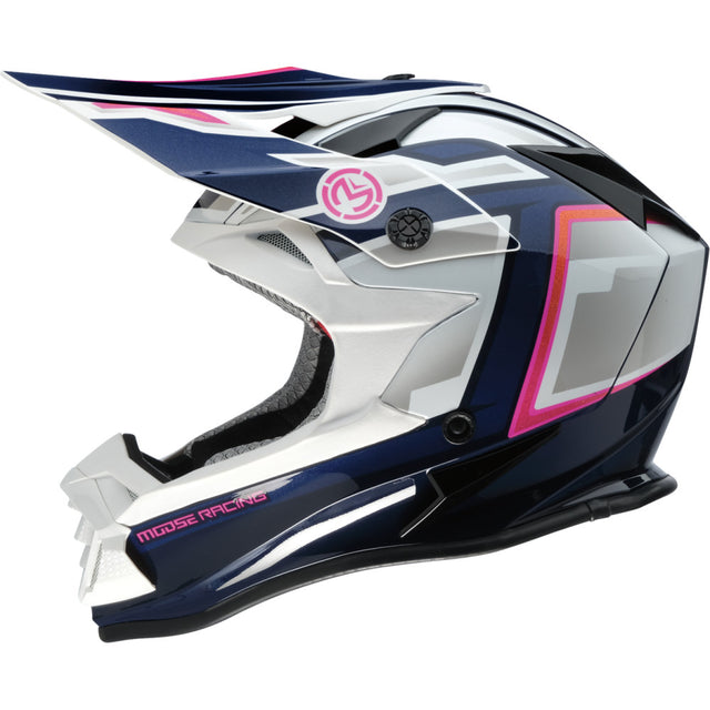 Moose Utility Small MR3 F.A.F. Helmet - White/Navy/Pink