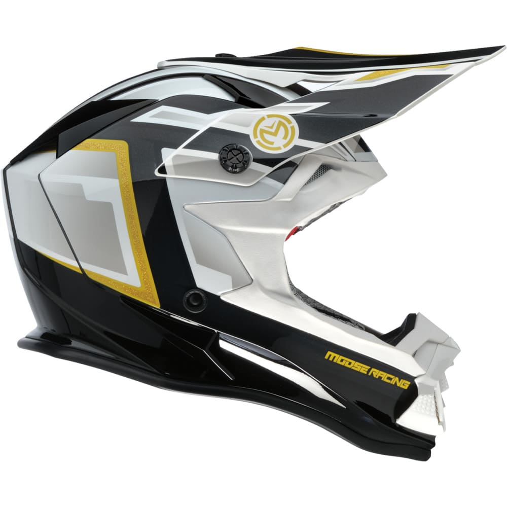 Moose Utility White/Black/Gold F.A.F MR3 Helmet  - XL