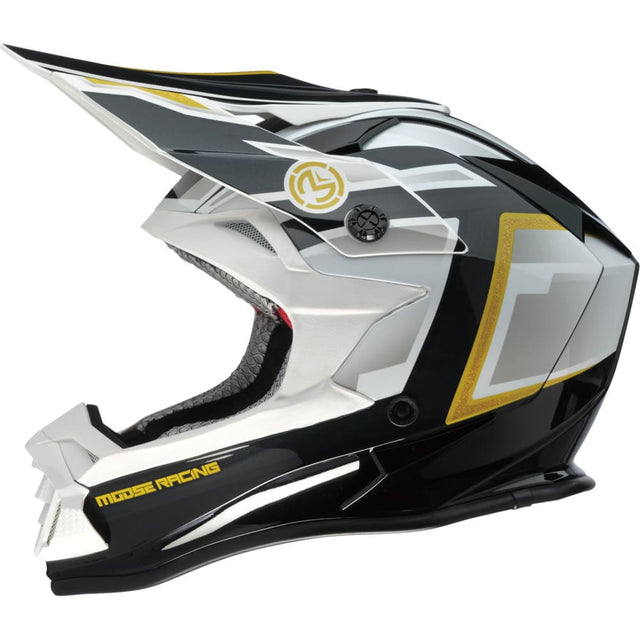 Moose Utility White/Black/Gold F.A.F MR3 Helmet  - XL