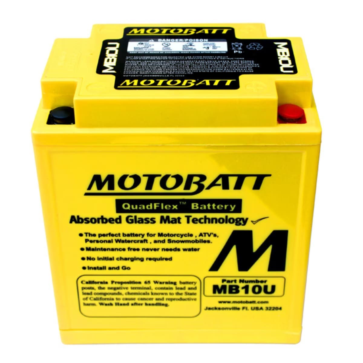 Motobatt 12V AGM Battery - MB10U