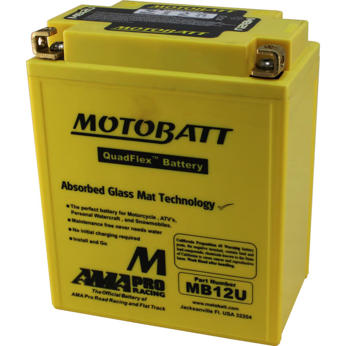 Motobatt 12V AGM Battery - MB12U