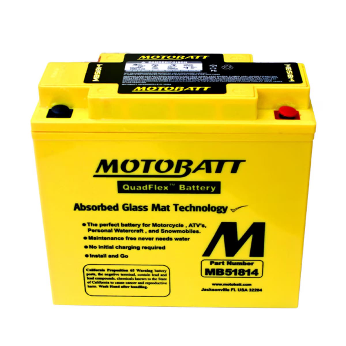 Motobatt 12V AGM Battery - MB51814