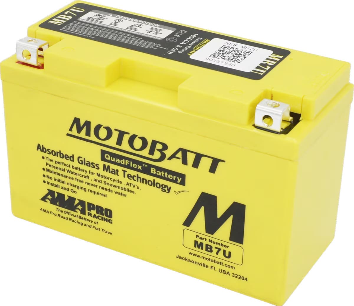 Motobatt 12V AGM Battery - MB7U