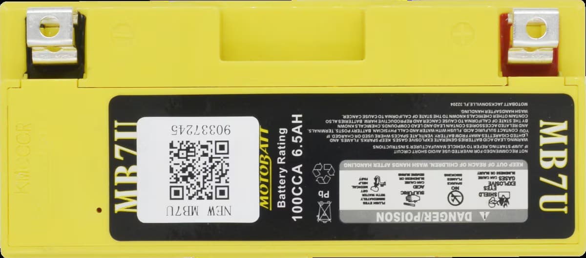 Motobatt 12V AGM Battery - MB7U