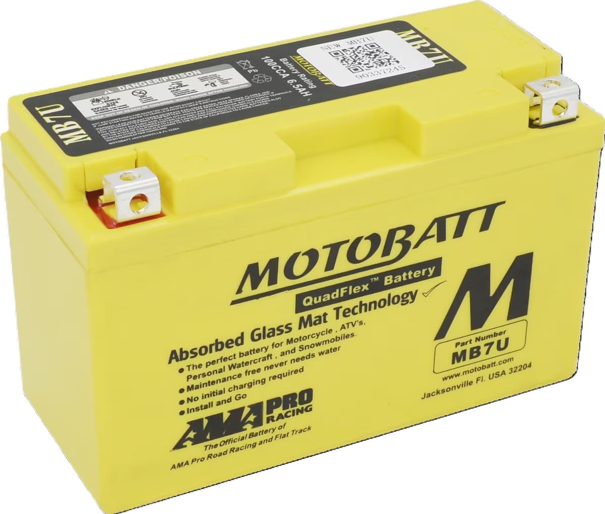 Motobatt 12V AGM Battery - MB7U