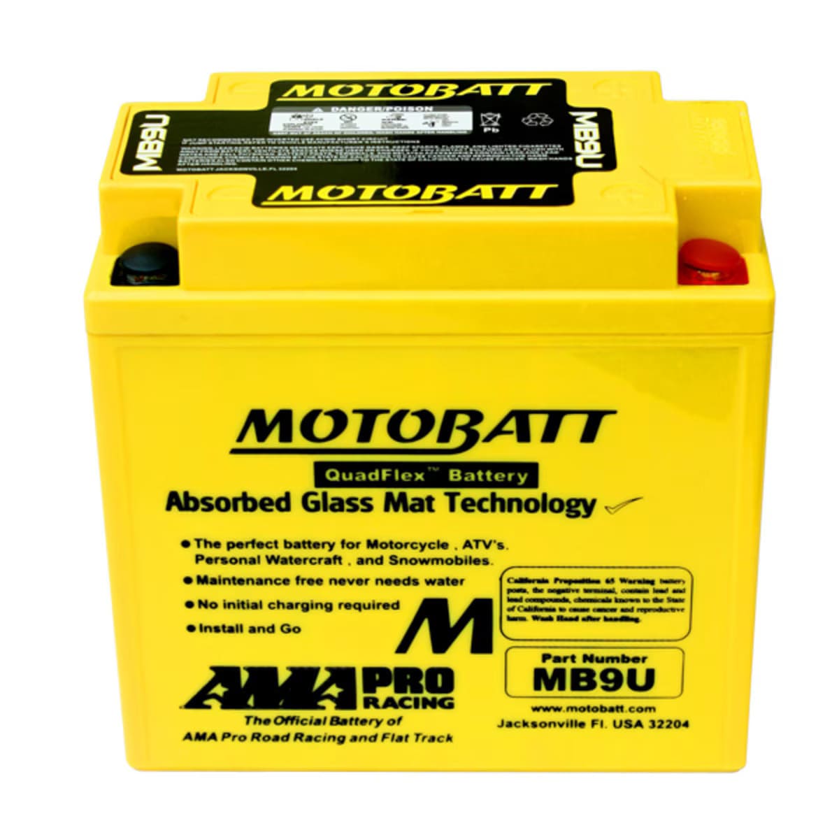 Motobatt 12V AGM Battery - MB9U