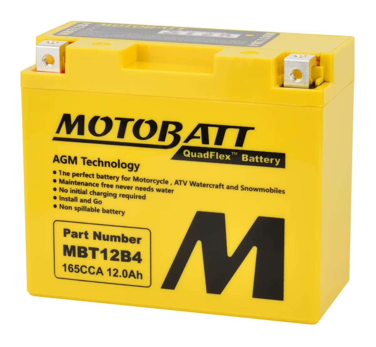 Motobatt 12V AGM Battery - MBT12B4
