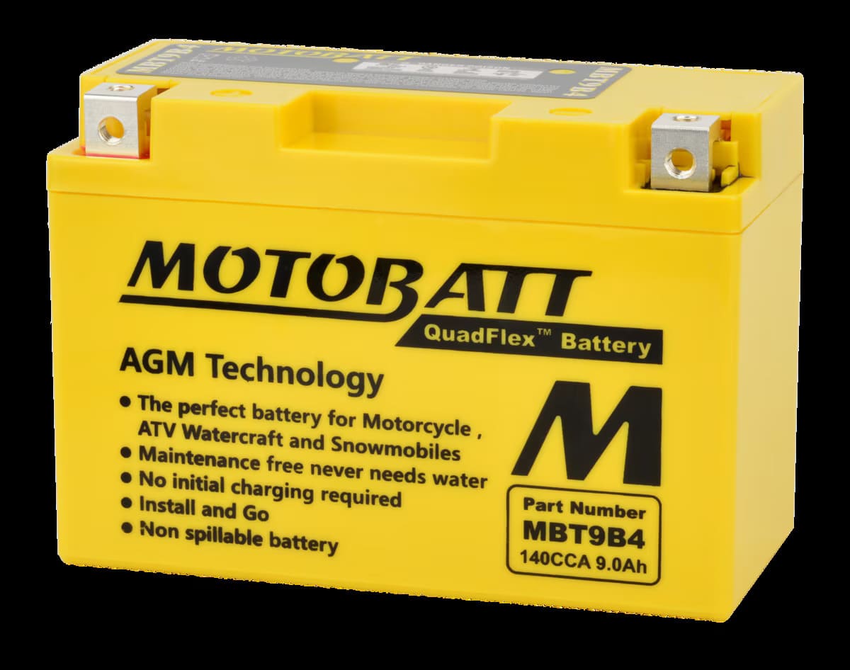 Motobatt 12V AGM Battery - MBT9B-4