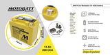 Motobatt 12V AGM Battery - MBTX12U