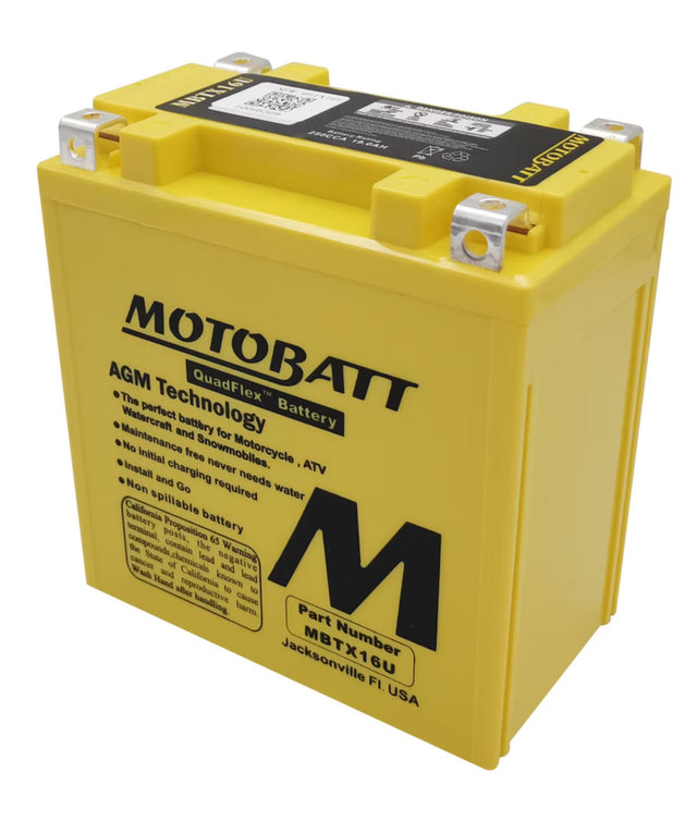 Motobatt 12V AGM Battery - MBTX16U