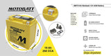 Motobatt 12V AGM Battery - MBTX16U