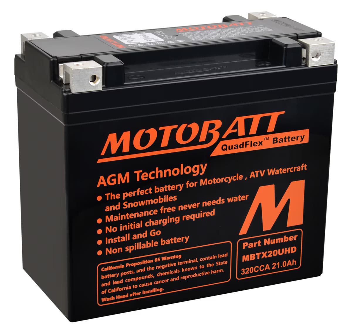 Motobatt 12V AGM Battery - MBTX20UHD