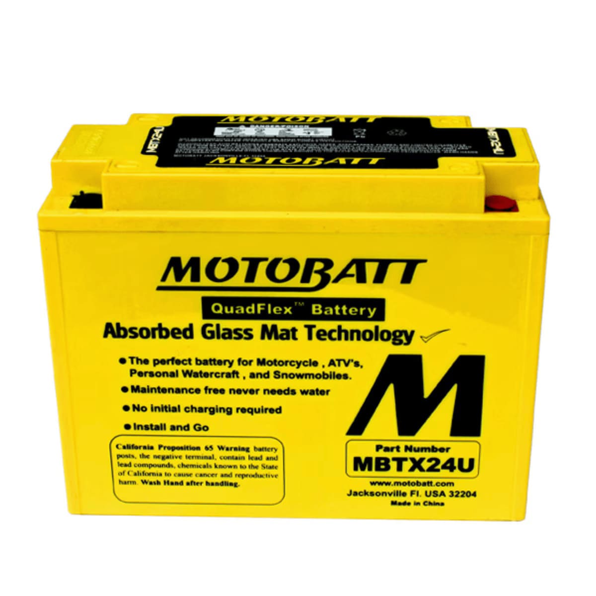 Motobatt 12V AGM Battery - MBTX24U
