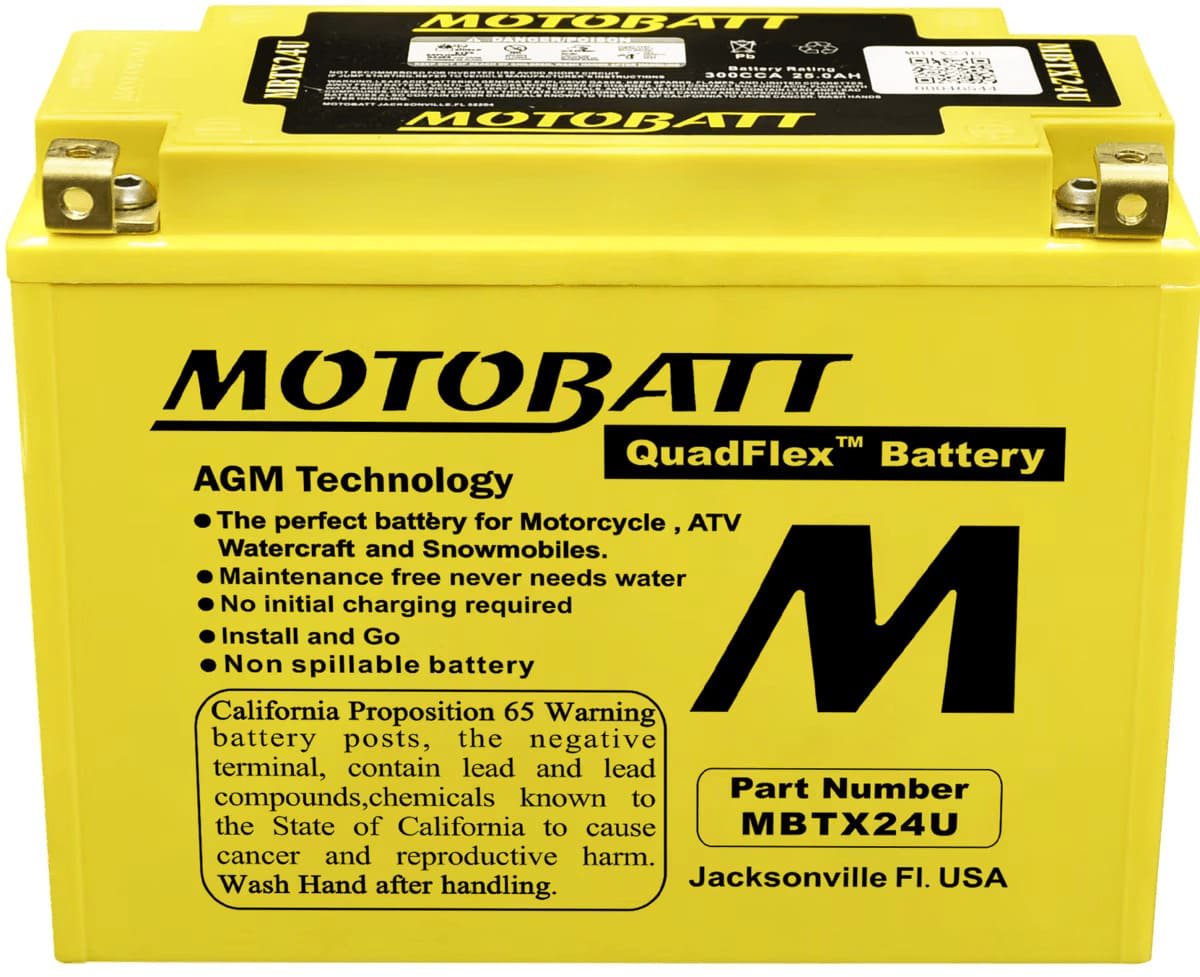 Motobatt 12V AGM Battery - MBTX24U