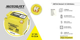 Motobatt 12V AGM Battery - MBTX4U