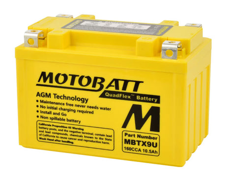 Motobatt 12V AGM Battery - MBTX9U