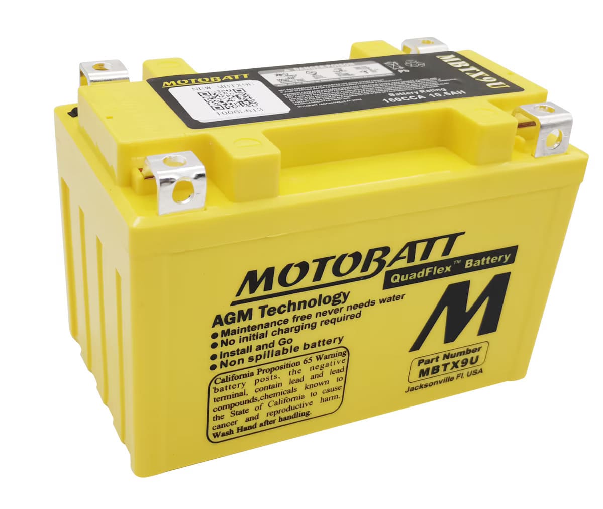Motobatt 12V AGM Battery - MBTX9U