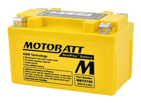 Motobatt 12V AGM Battery - MBTZ10S