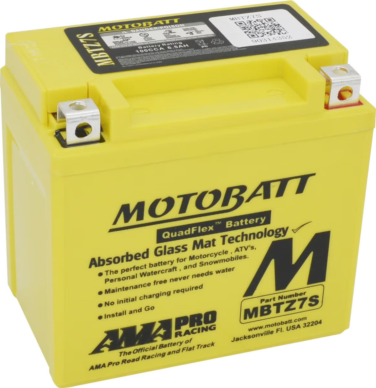 Motobatt 12V AGM Battery - MBTZ7S
