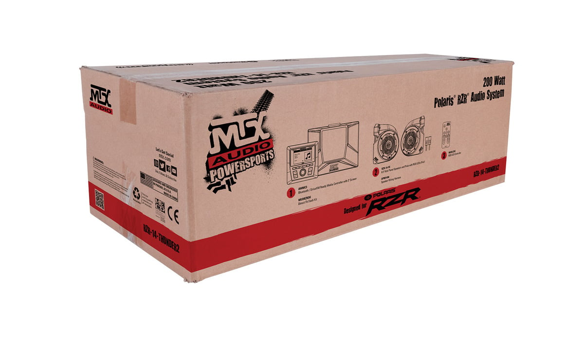MTX Audio '14+ Polaris RZR 2-Speaker Audio System