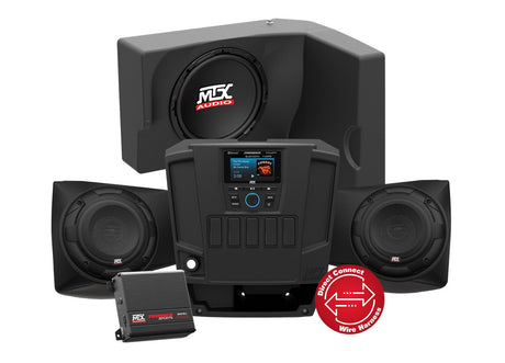 MTX Audio '15-'18 Polaris Ranger 2-Speakers, Dual Amplifier and Single Subwoofer