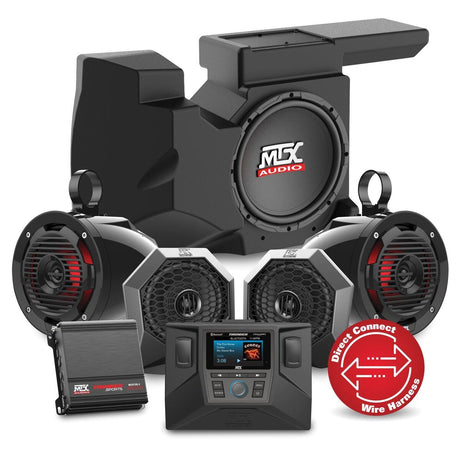 MTX Audio Polaris RZR Audio System With Four Speaker, Dual Amplifier & Single Sub-Woofer