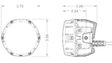 Nacho Offroad Lighting 4" Quatro Flood Beam Pattern - Pair