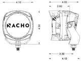 Nacho Offroad Lighting 4" Quatro Flood Beam Pattern - Pair