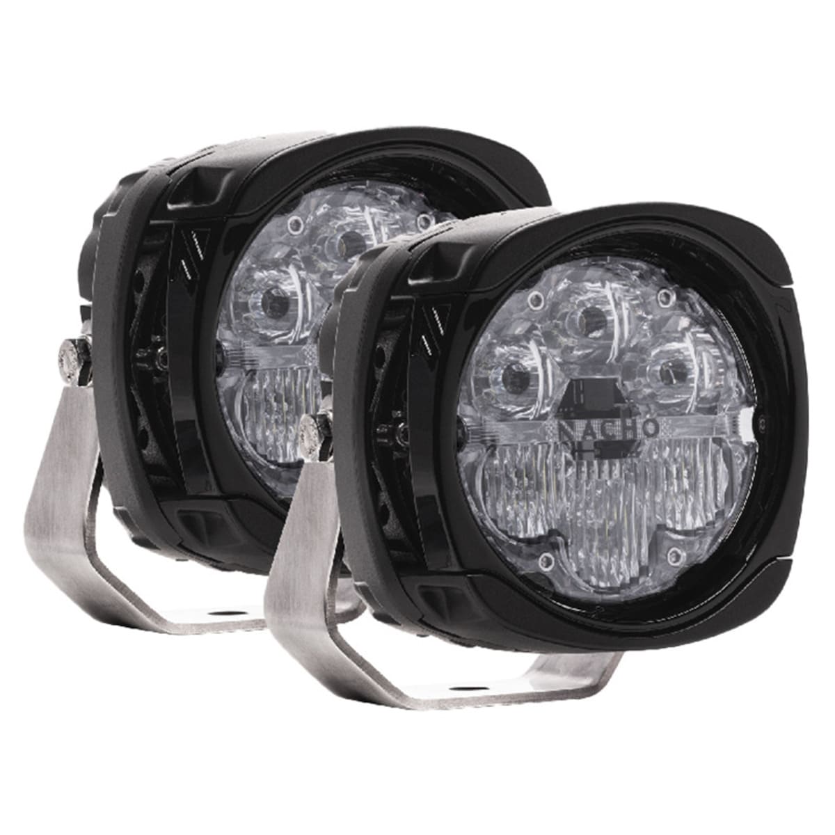 Nacho Offroad Lighting 4" Quatro Spot Flood Combo - Pair