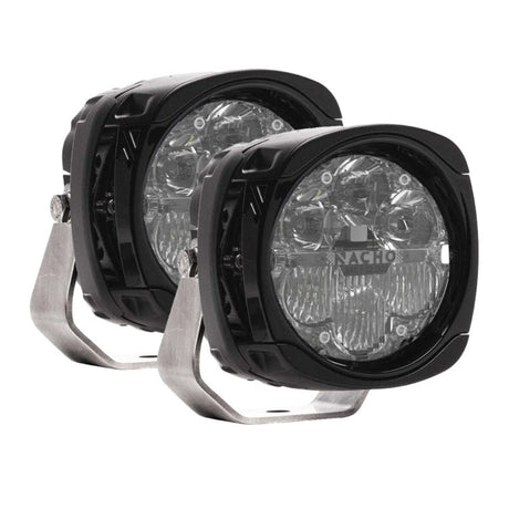 Nacho Offroad Lighting Quatro SAE Fog/Spot Combo Amber Projection - Pair