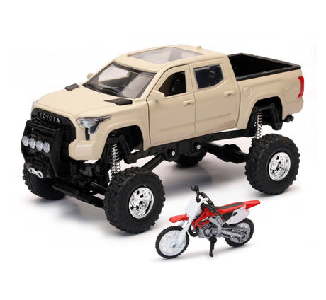New Ray Toys Toyota Tundra Off Road Pick Up 1:32 Scale W/ Honda Dirt Bike