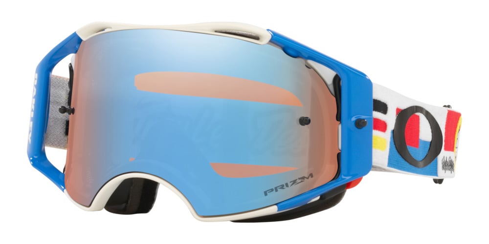 Oakley Airbrake Mtb Goggles, White Dropin / Prizm MX Sapphire