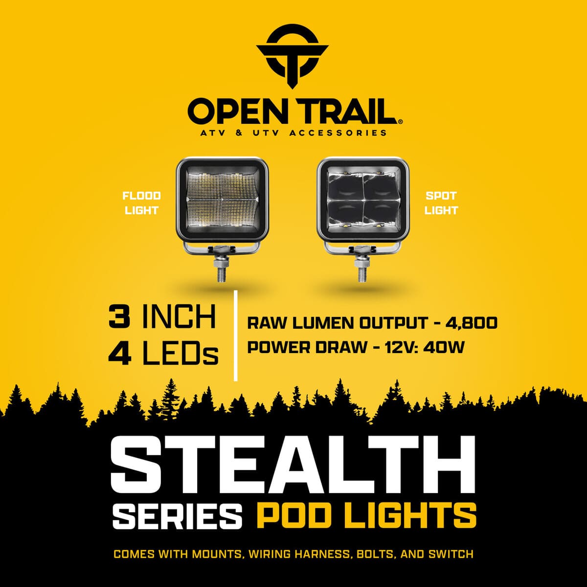 Open Trail Stealth LED Pod Flush Mount - Spot